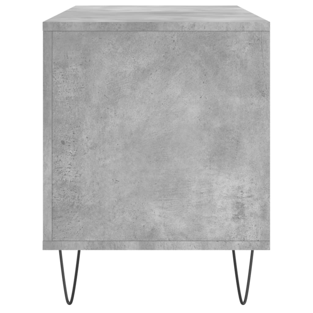 vidaXL Record Cabinet Concrete Grey 100x38x48 cm Engineered Wood