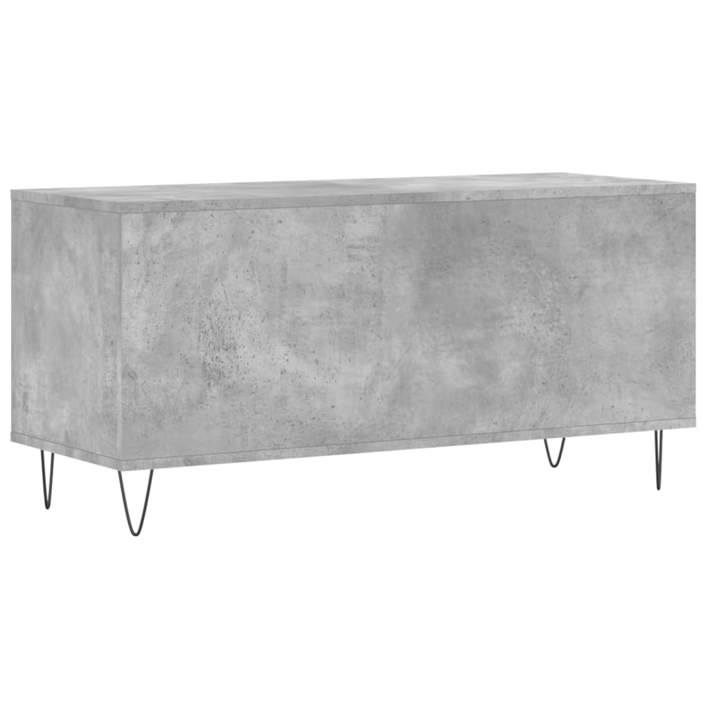 vidaXL Record Cabinet Concrete Grey 100x38x48 cm Engineered Wood