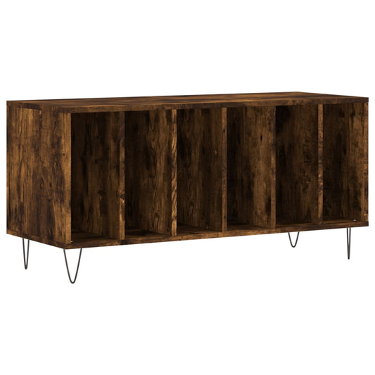 vidaXL Record Cabinet | Smoked Oak | Engineered Wood | Medium | Record Cabinet