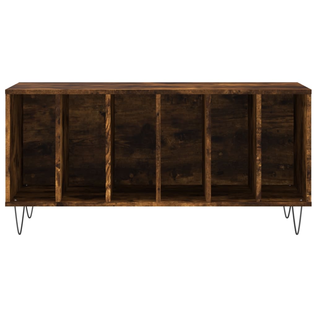 vidaXL Record Cabinet | Smoked Oak | Engineered Wood | Medium | Record Cabinet