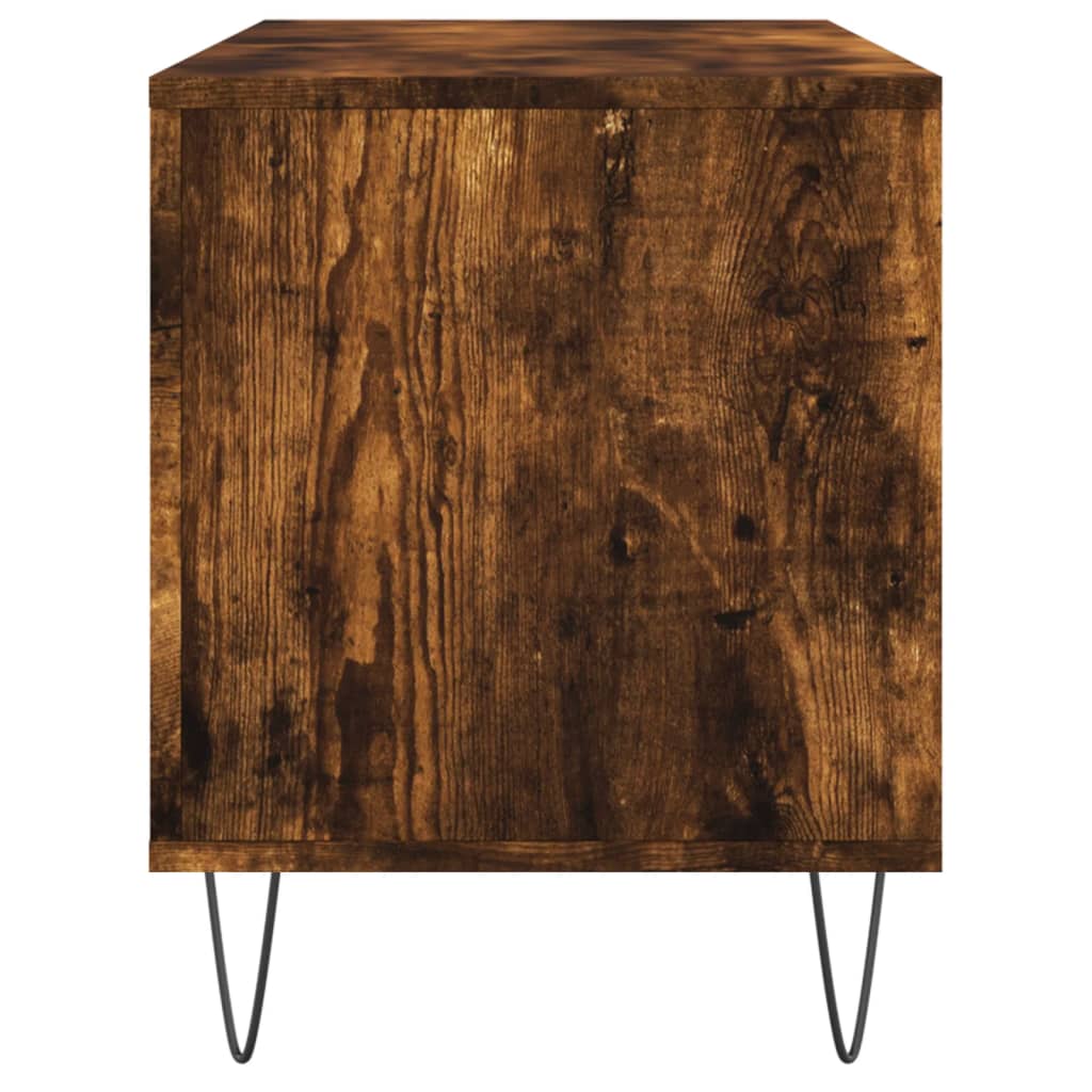 vidaXL Record Cabinet | Smoked Oak | Engineered Wood | Medium | Record Cabinet