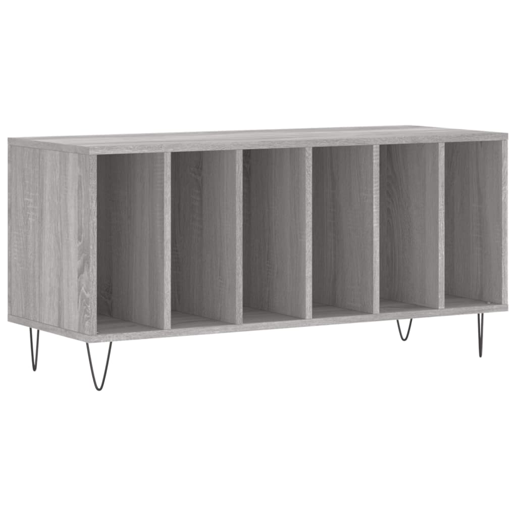 vidaXL Record Cabinet | Grey Sonoma | Engineered wood, Iron