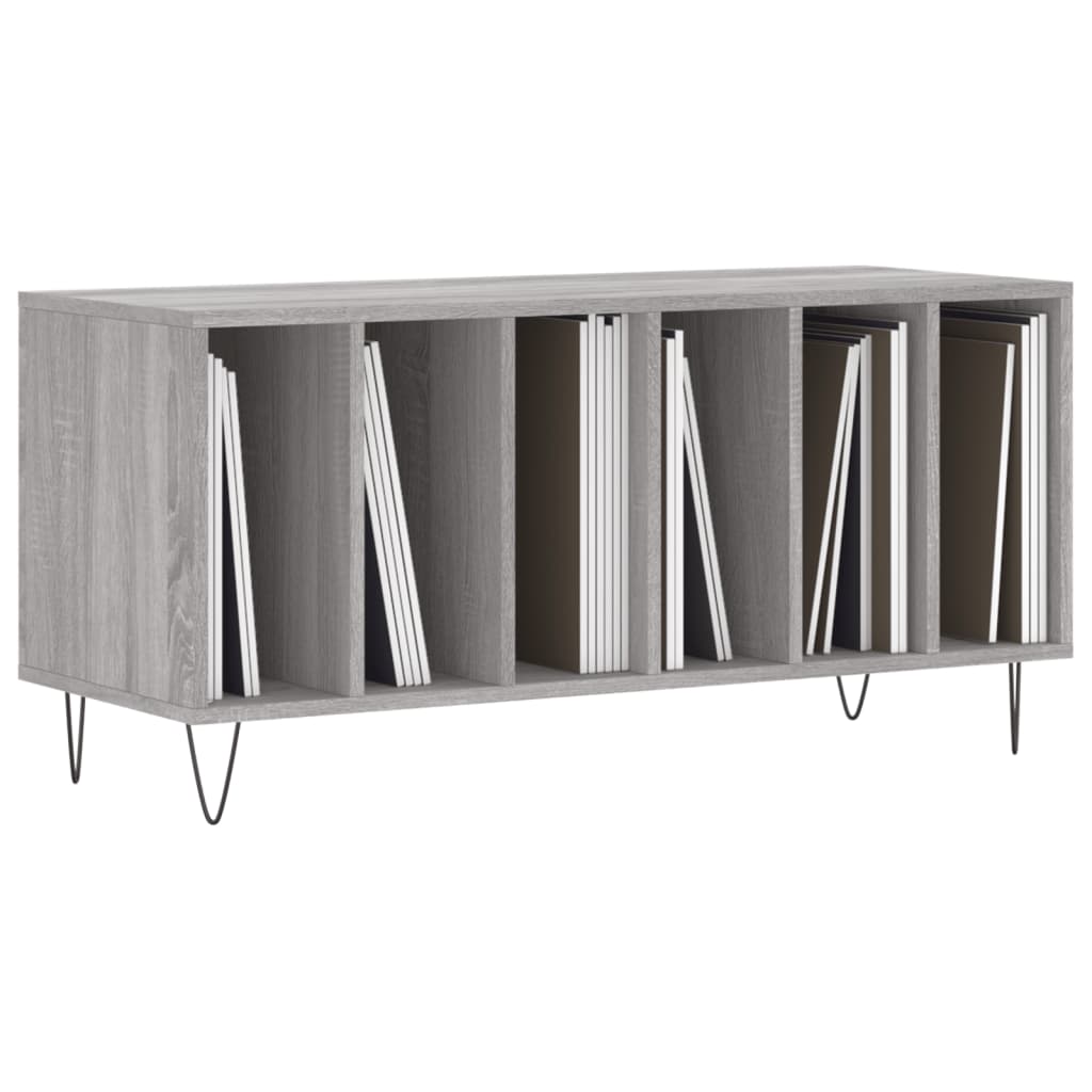 vidaXL Record Cabinet | Grey Sonoma | Engineered wood, Iron