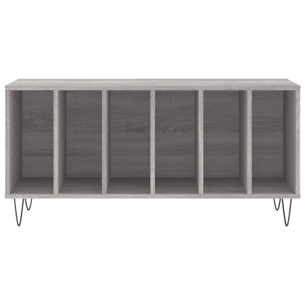 vidaXL Record Cabinet | Grey Sonoma | Engineered wood, Iron