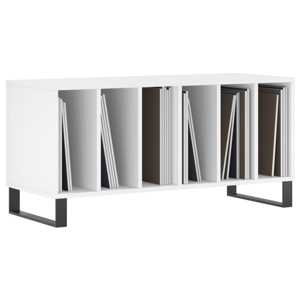 vidaXL Record Cabinet White 100x38x48 cm Engineered Wood