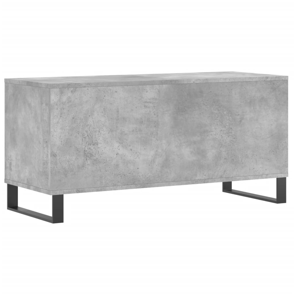 vidaXL Record Cabinet Concrete Grey 100x38x48 cm Engineered Wood