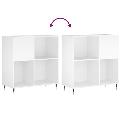 vidaXL Record Cabinet White 84.5x38x89 cm Engineered Wood