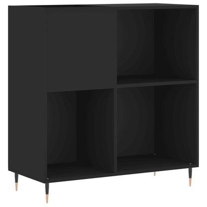 vidaXL Record Cabinet | Black | Engineered Wood | 84.5 x 38 x 89 cm | Modern