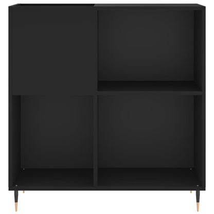 vidaXL Record Cabinet | Black | Engineered Wood | 84.5 x 38 x 89 cm | Modern