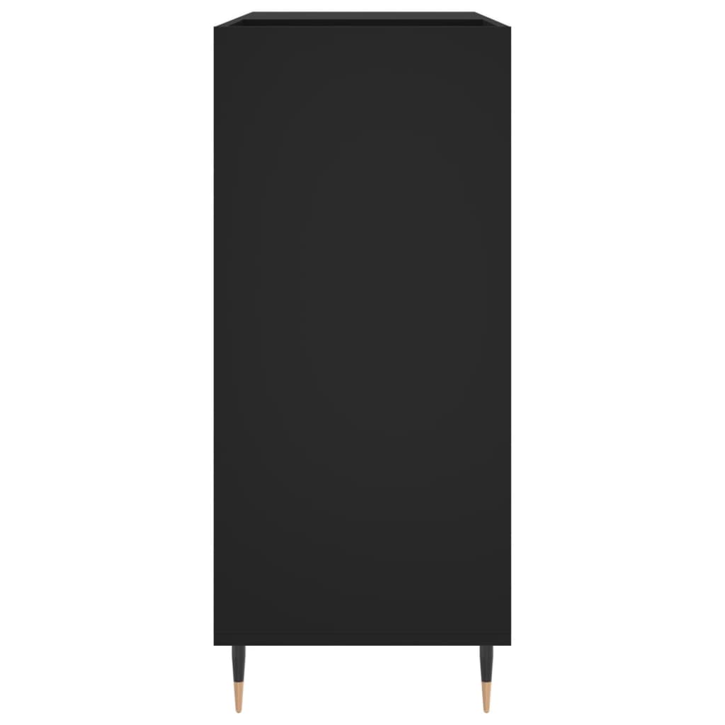 vidaXL Record Cabinet | Black | Engineered Wood | 84.5 x 38 x 89 cm | Modern