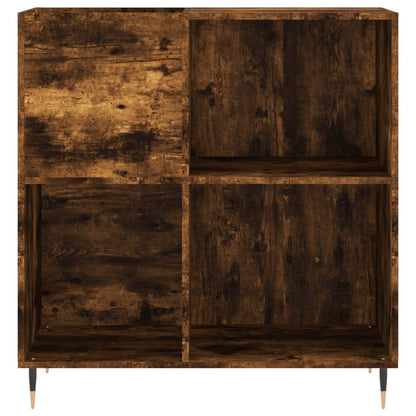 vidaXL Record Cabinet Smoked Oak 84.5x38x89 cm Engineered Wood