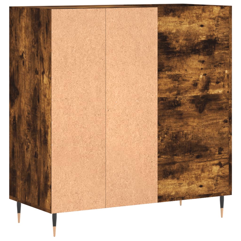vidaXL Record Cabinet Smoked Oak 84.5x38x89 cm Engineered Wood