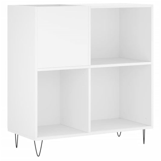 vidaXL Record Cabinet White 84.5x38x89 cm Engineered Wood