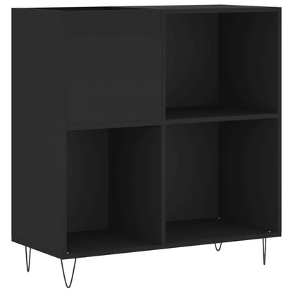 vidaXL Record Cabinet | Black | Engineered wood, Iron | 84.5x38x89 cm