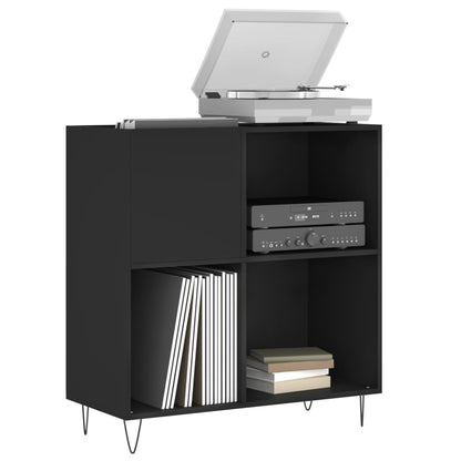 vidaXL Record Cabinet | Black | Engineered wood, Iron | 84.5x38x89 cm