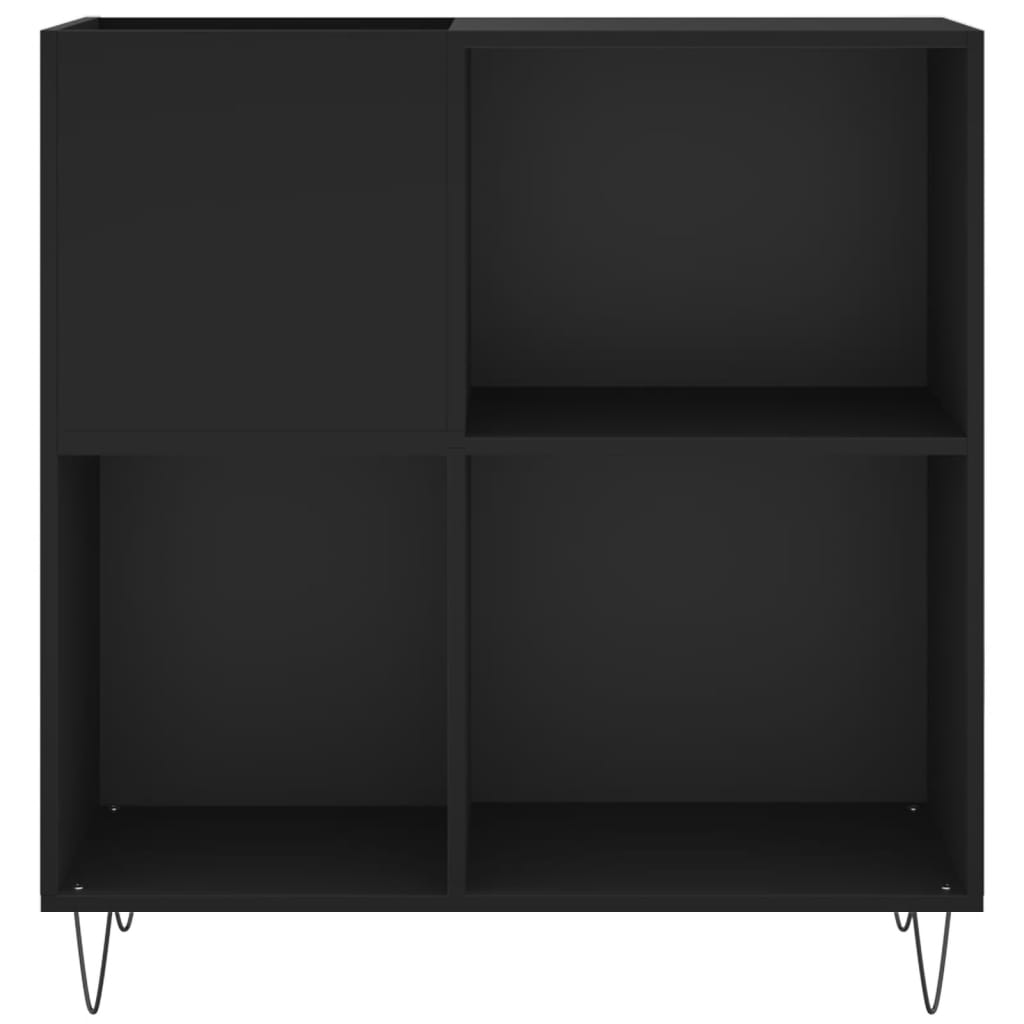 vidaXL Record Cabinet | Black | Engineered wood, Iron | 84.5x38x89 cm