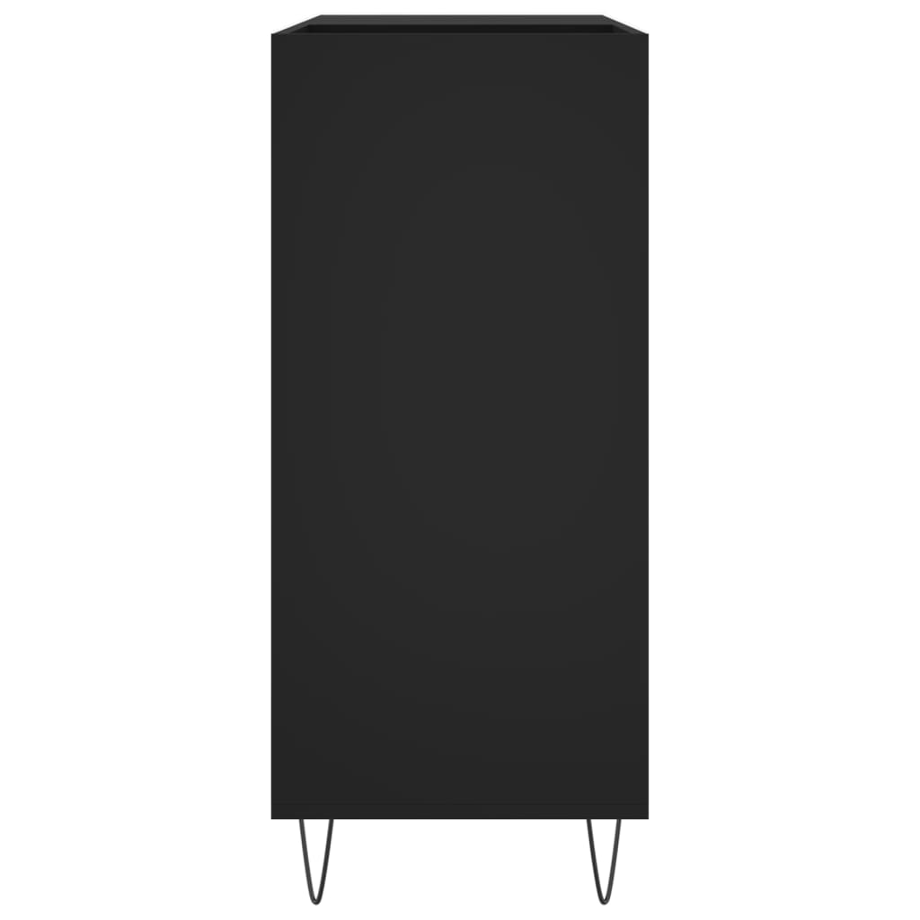 vidaXL Record Cabinet | Black | Engineered wood, Iron | 84.5x38x89 cm