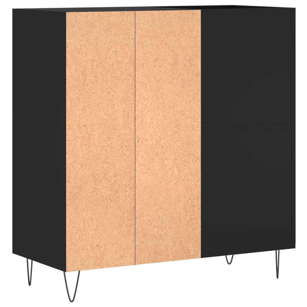 vidaXL Record Cabinet | Black | Engineered wood, Iron | 84.5x38x89 cm