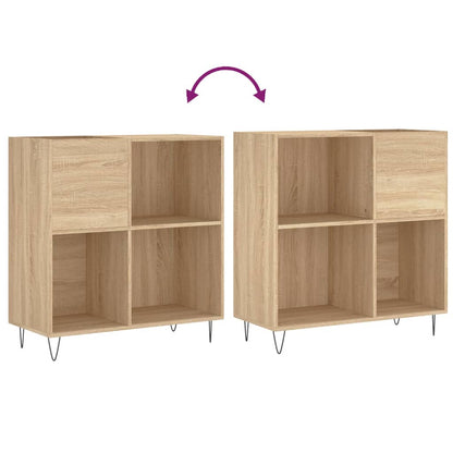 vidaXL Record Cabinet Sonoma Oak 84.5x38x89 cm Engineered Wood