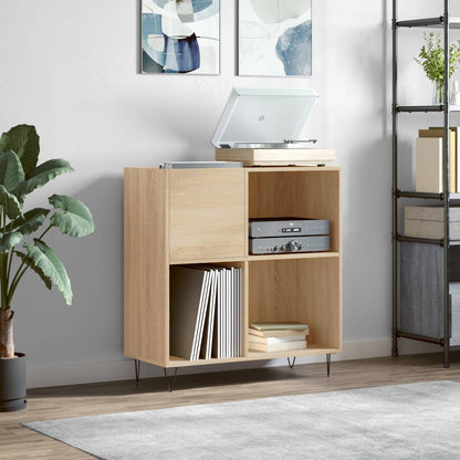 vidaXL Record Cabinet Sonoma Oak 84.5x38x89 cm Engineered Wood