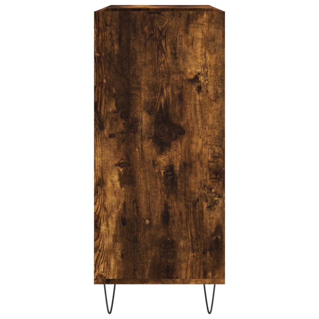 vidaXL Record Cabinet Smoked Oak 84.5x38x89 cm Engineered Wood