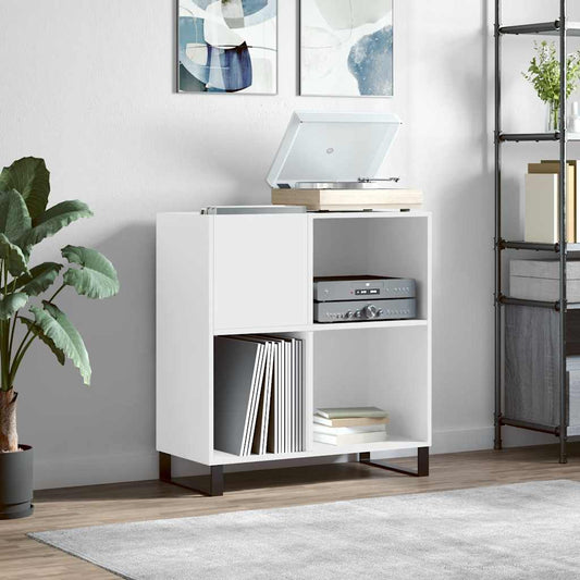 vidaXL Record Cabinet White 84.5x38x89 cm Engineered Wood