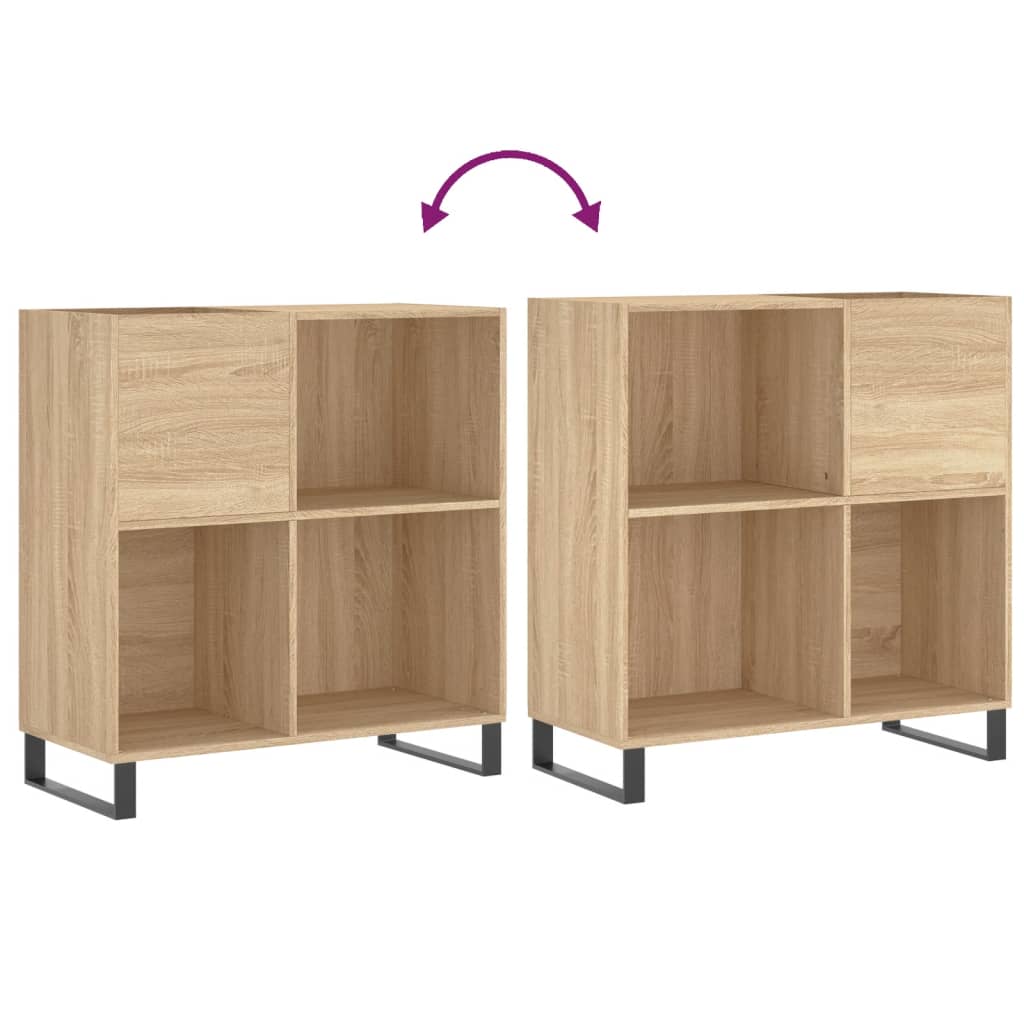 vidaXL Record Cabinet Sonoma Oak 84,5x38x89 cm Engineered Wood