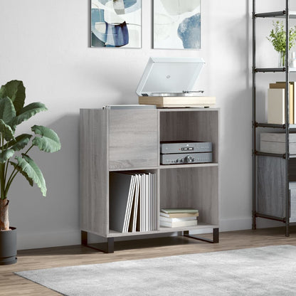 vidaXL Record Cabinet Grey Sonoma 84.5x38x89 cm Engineered Wood