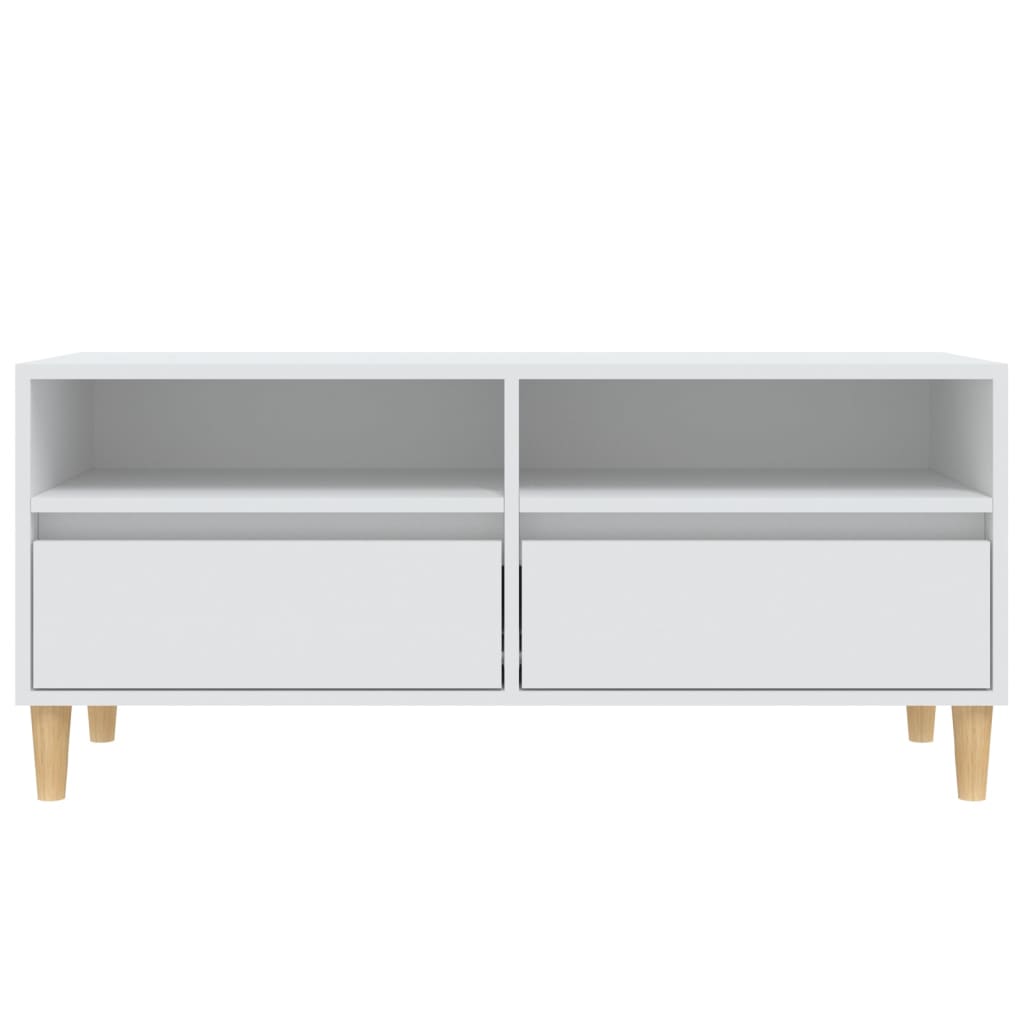 vidaXL TV Cabinet White 100x34.5x44.5 cm Engineered Wood