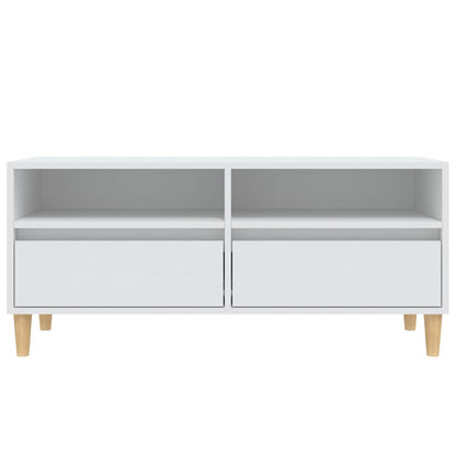 vidaXL TV Cabinet White 100x34.5x44.5 cm Engineered Wood