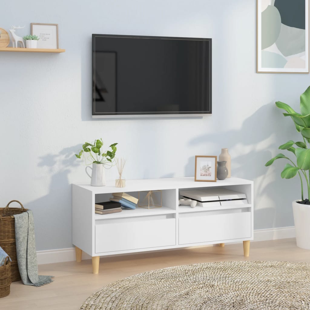 vidaXL TV Cabinet White 100x34,5x44,5 cm Engineered Wood
