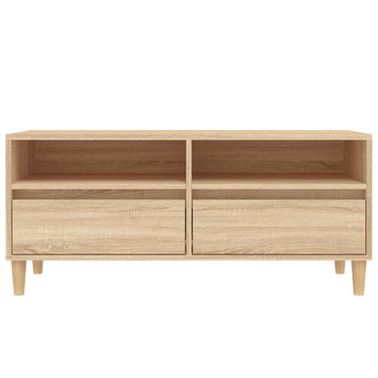 vidaXL TV Cabinet Sonoma Oak 100x34.5x44.5 cm Engineered Wood