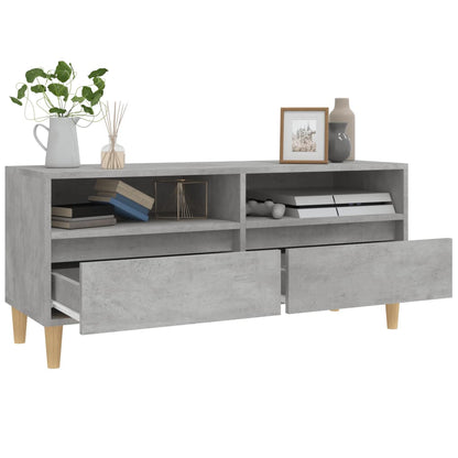 vidaXL TV Cabinet Concrete Grey 100x34,5x44,5 cm Engineered Wood