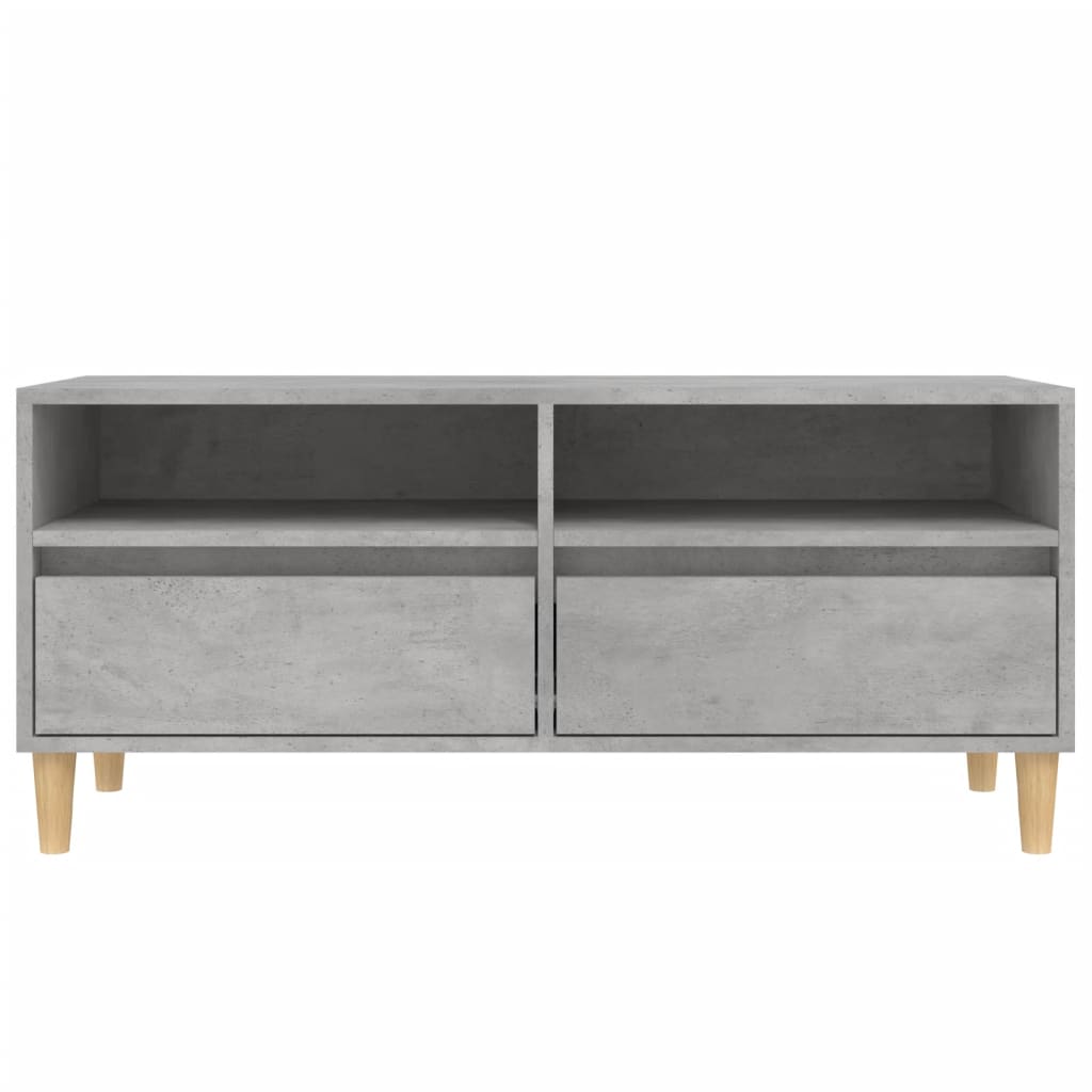 vidaXL TV Cabinet Concrete Grey 100x34.5x44.5 cm Engineered Wood