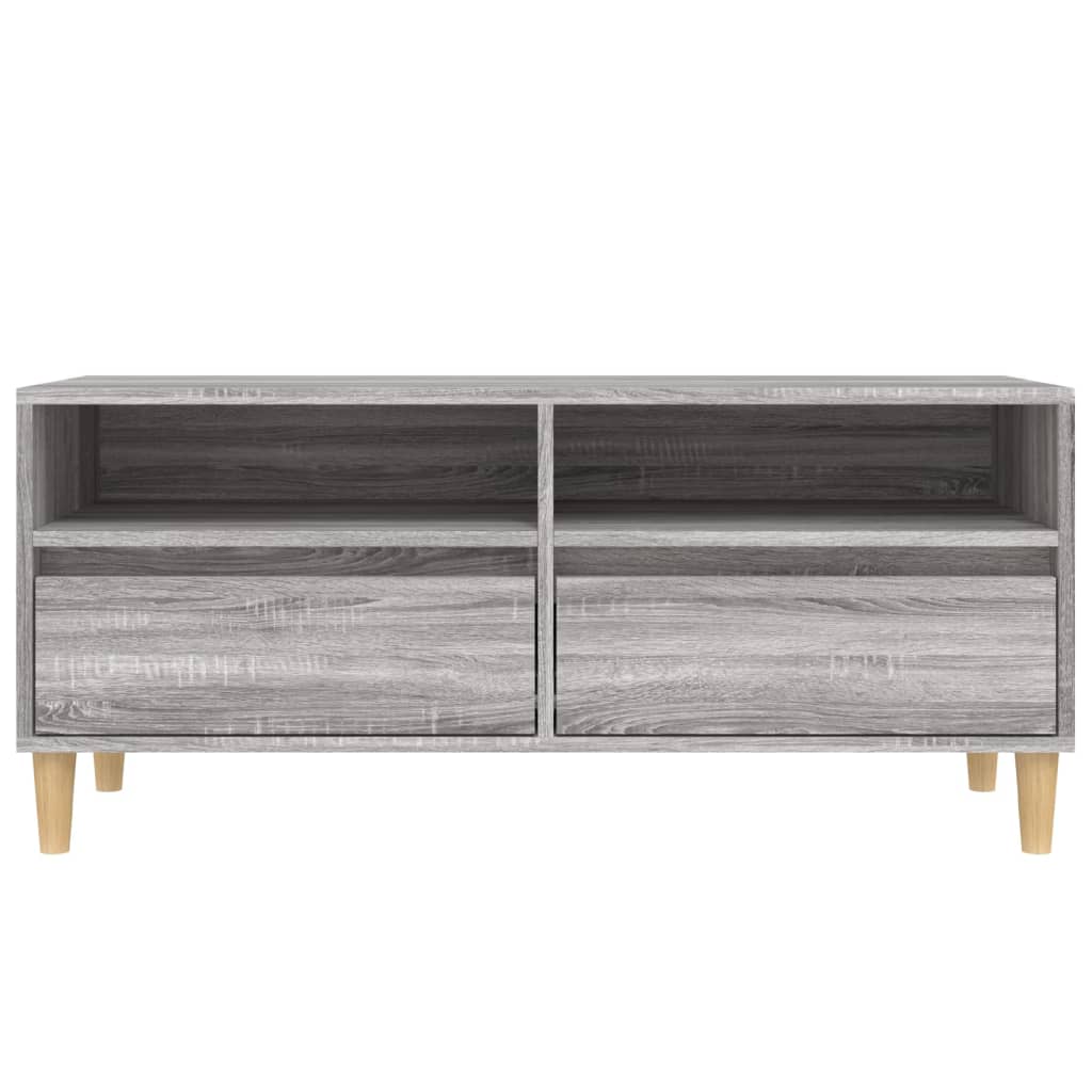 vidaXL TV Cabinet Grey Sonoma 100x34.5x44.5 cm Engineered Wood