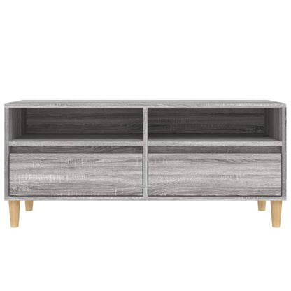 vidaXL TV Cabinet Grey Sonoma 100x34.5x44.5 cm Engineered Wood