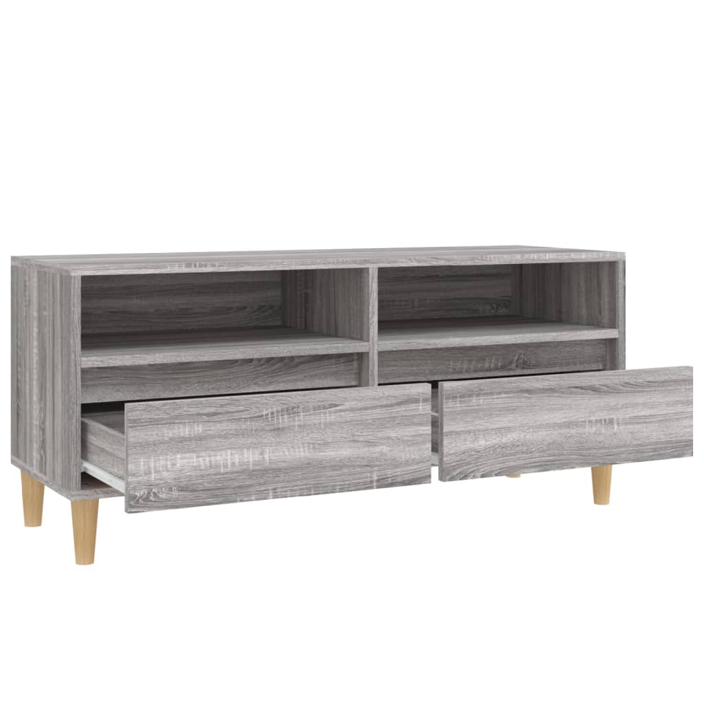 vidaXL TV Cabinet Grey Sonoma 100x34.5x44.5 cm Engineered Wood