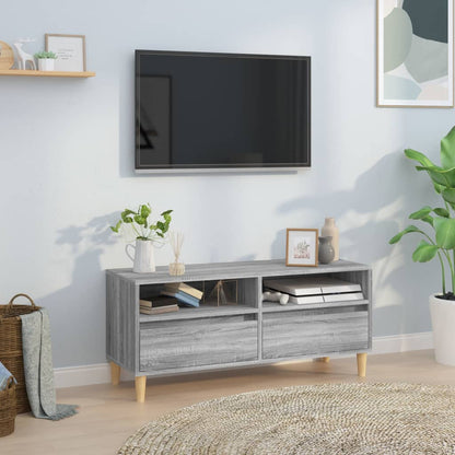 vidaXL TV Cabinet Grey Sonoma 100x34,5x44,5 cm Engineered Wood