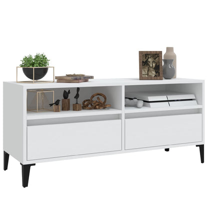 vidaXL TV Cabinet White 100x34,5x44,5 cm Engineered Wood