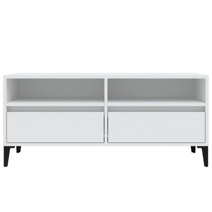 vidaXL TV Cabinet White 100x34.5x44.5 cm Engineered Wood