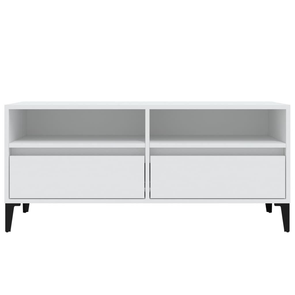 vidaXL TV Cabinet White 100x34,5x44,5 cm Engineered Wood