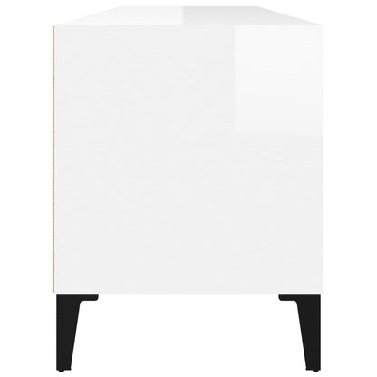 vidaXL TV Cabinet High Gloss White 100x34.5x44.5 cm Engineered Wood