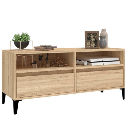 vidaXL TV Cabinet Sonoma Oak 100x34.5x44.5 cm Engineered Wood