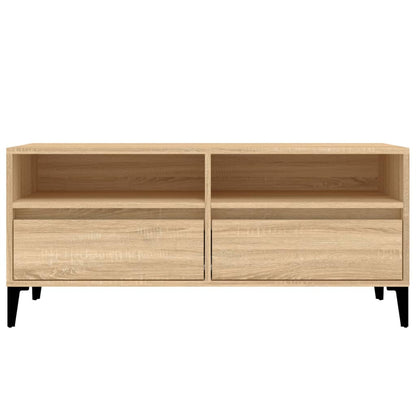 vidaXL TV Cabinet Sonoma Oak 100x34.5x44.5 cm Engineered Wood