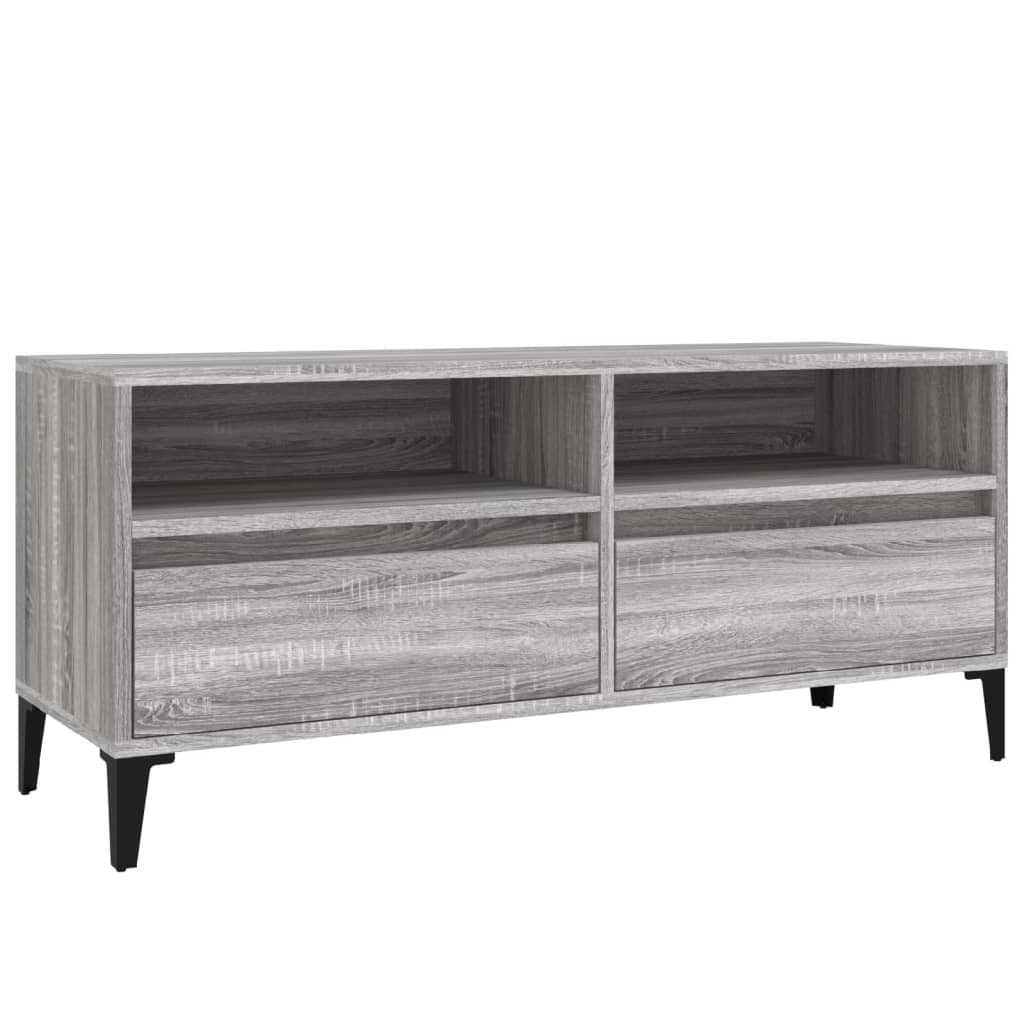 vidaXL TV Cabinet Grey Sonoma 100x34.5x44.5 cm Engineered Wood