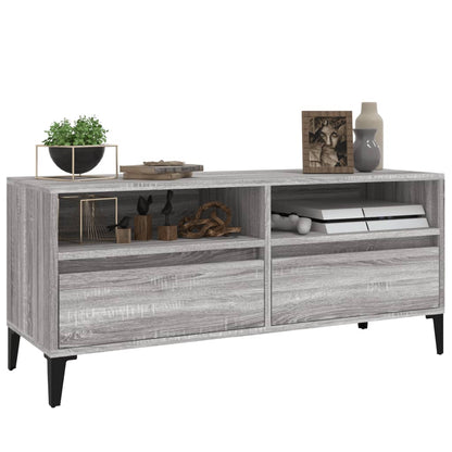 vidaXL TV Cabinet Grey Sonoma 100x34.5x44.5 cm Engineered Wood