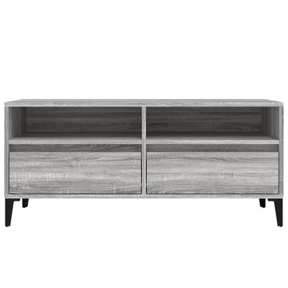 vidaXL TV Cabinet Grey Sonoma 100x34.5x44.5 cm Engineered Wood
