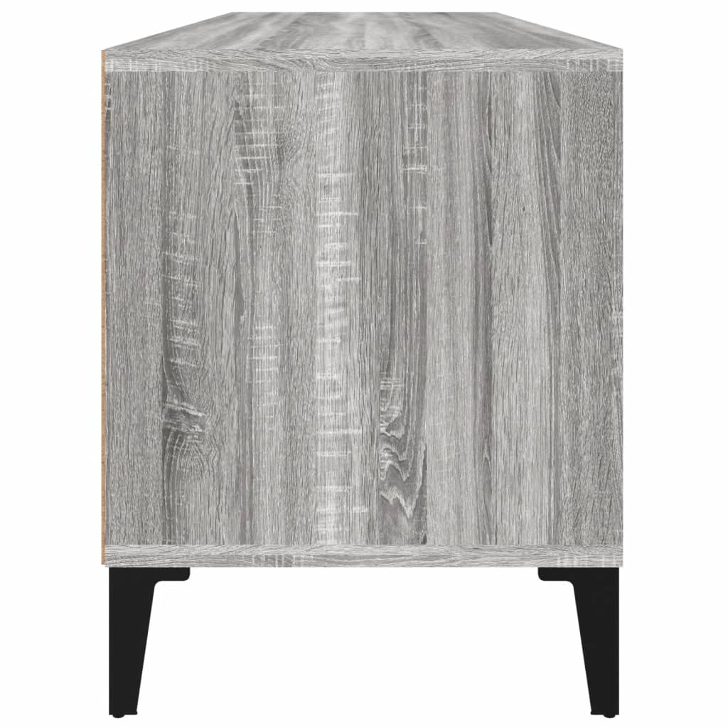 vidaXL TV Cabinet Grey Sonoma 100x34.5x44.5 cm Engineered Wood