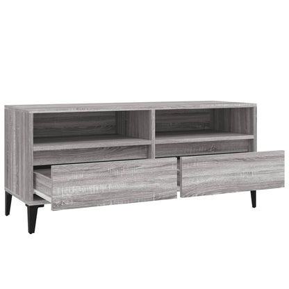 vidaXL TV Cabinet Grey Sonoma 100x34.5x44.5 cm Engineered Wood