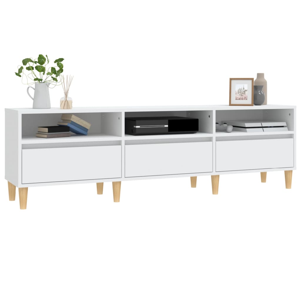 vidaXL TV Cabinet White 150x30x44,5 cm Engineered Wood
